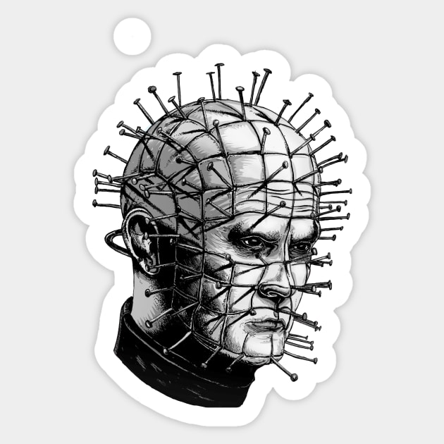 Pinhead-Hellraiser Sticker by Creepsandbabes